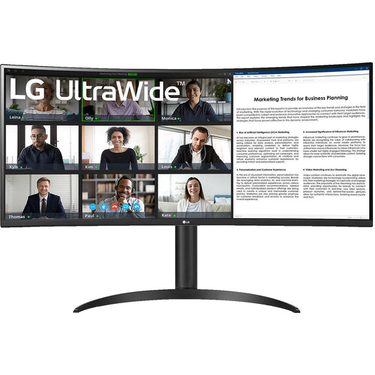 LG UltraWide 34WR55QC-B 34 Zoll QHD Monitor (5 ms Reaktionszeit, 100 Hz)