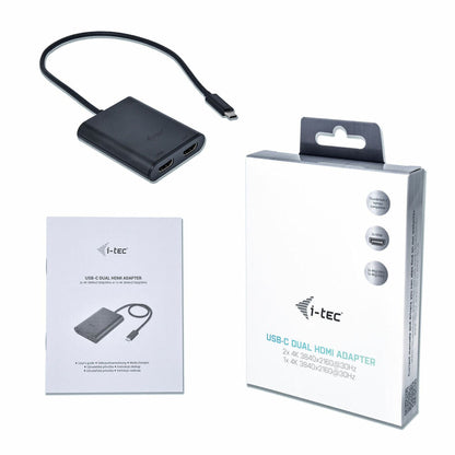 I-TEC C31DUAL4KHDMI Video Adapter, Schwarz