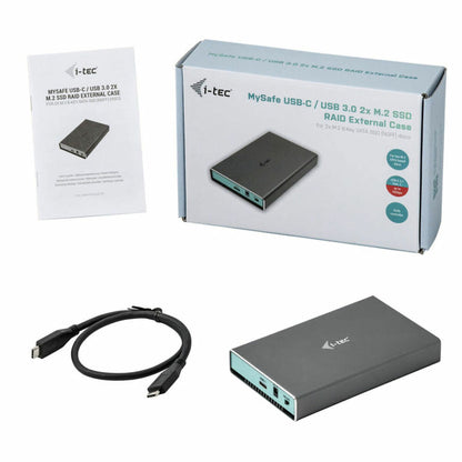 I-TEC CAMYSAFEDUALM2 USB-C/USB 3.0 Gehäuse Dual M.2, Schwarz