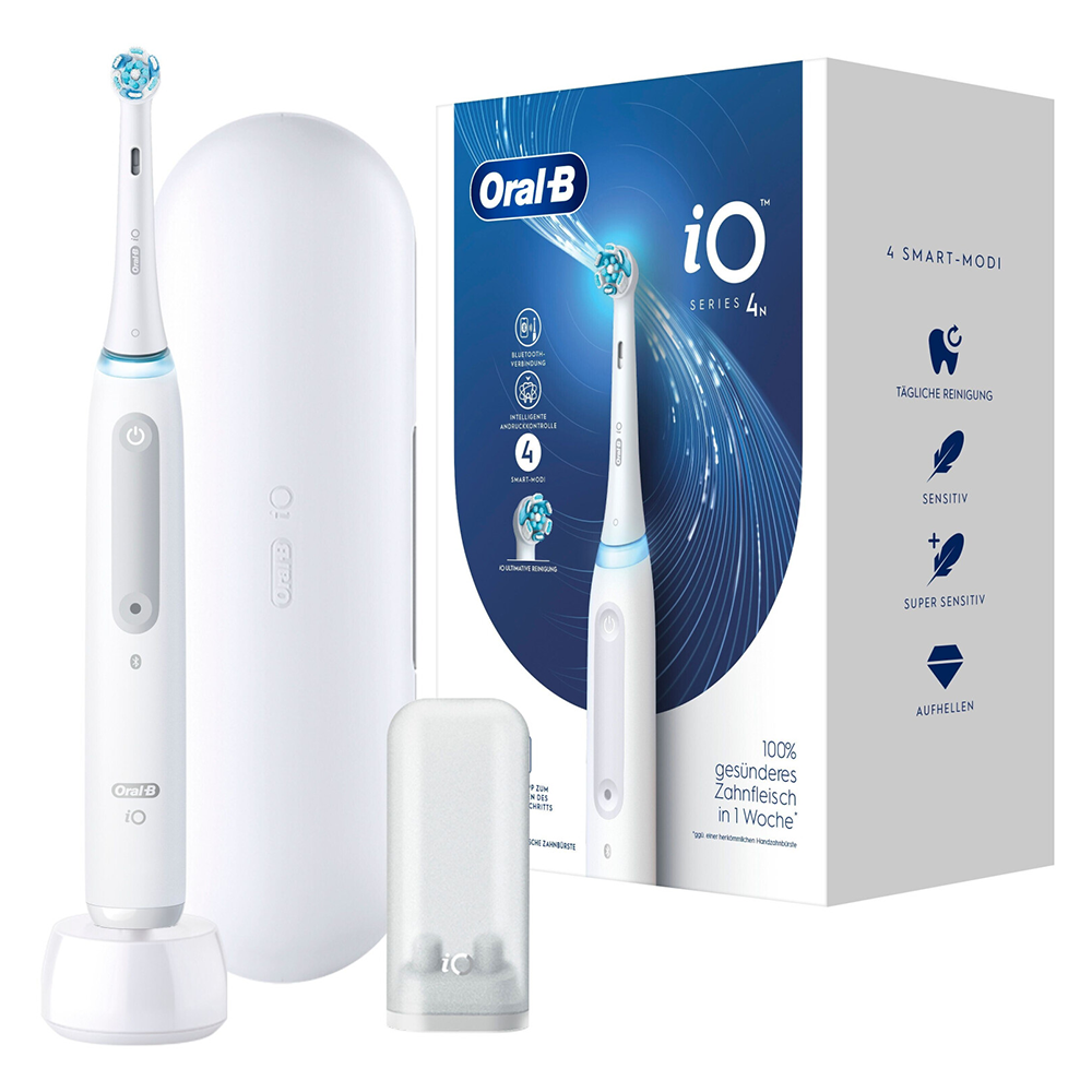 ORAL-B iO 4 mit Reiseetui Elektrische Zahnbürste Quite White