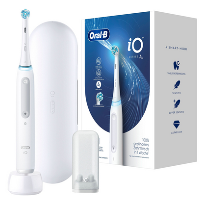 ORAL-B iO 4 mit Reiseetui Elektrische Zahnbürste Quite White