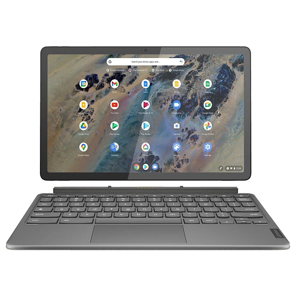 LENOVO IdeaPad Duet 3, inkl. Lenovo USI Pen 2, 2-in-1 Chromebook mit 11 Zoll Display, Qualcomm - Prozessor, 4 GB RAM, 128 GB eMMC, Storm Grey