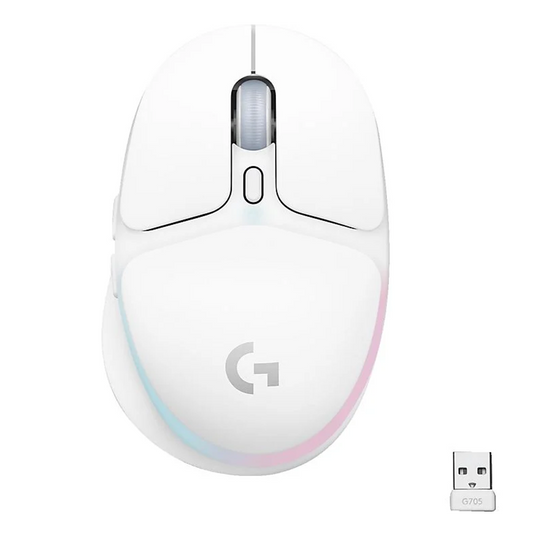 LOGITECH G705 Gaming-Maus, White Mist