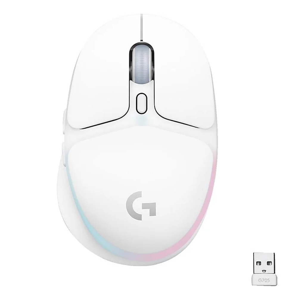 LOGITECH G705 Gaming-Maus, White Mist
