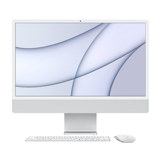APPLE iMac (2021), All-in-One PC mit 23,5 Zoll Display, Apple M-Series Prozessor, 8 GB RAM, 256 GB SSD, Silber