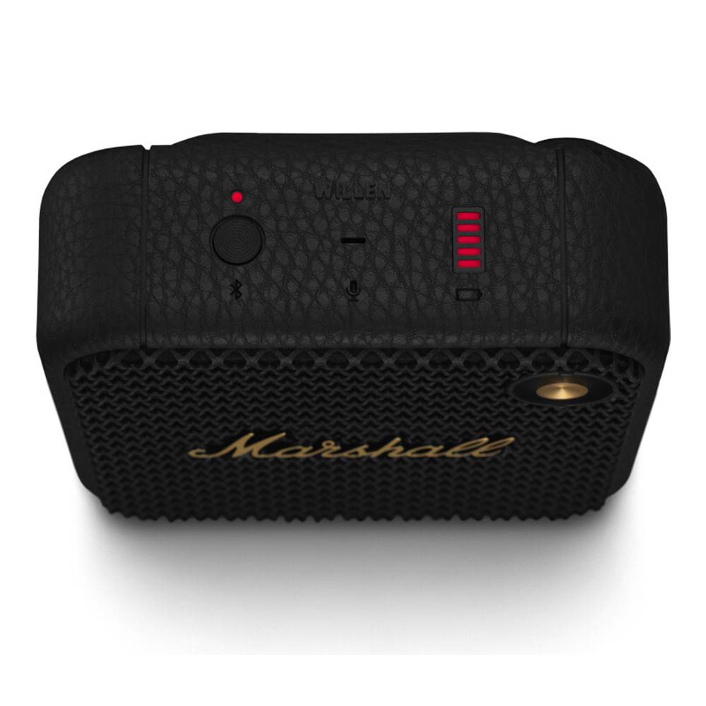 MARSHALL Willen Bluetooth Lautsprecher, Black & Brass , Wasserfest