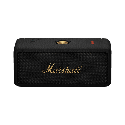 MARSHALL Emberton II Bluetooth Lautsprecher, Black and Brass, Wasserfest